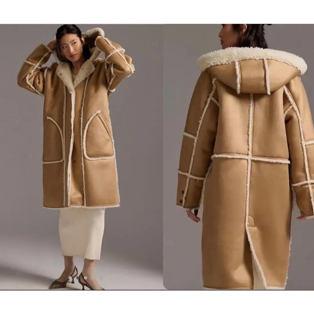 Pilcro Anthropologie Reversible Sherpa Coat NWT - Picture 2 of 8